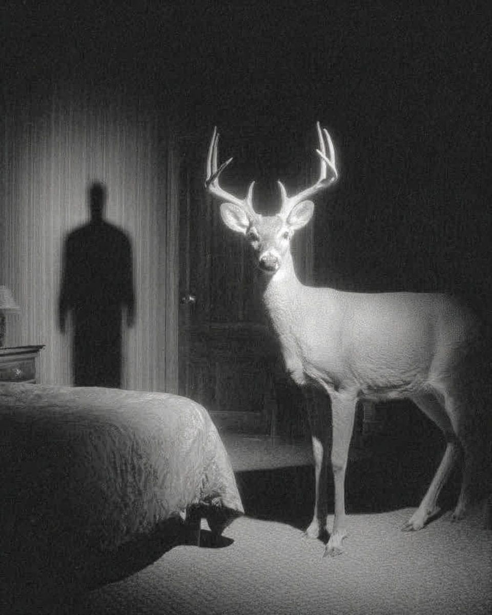 Deer in Shadow — Fine Art Print. poster — fine-art art