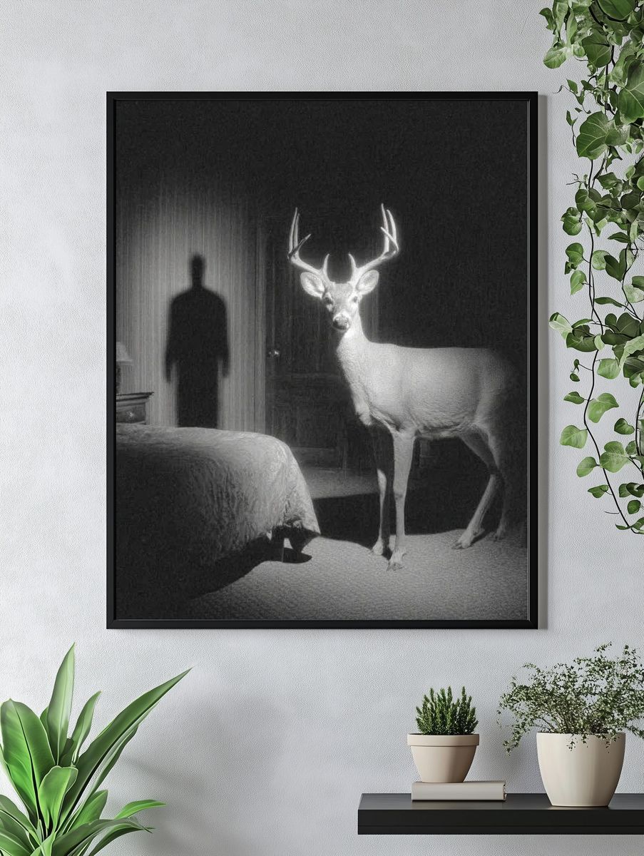 Deer in Shadow — Fine Art Print. — room view 4