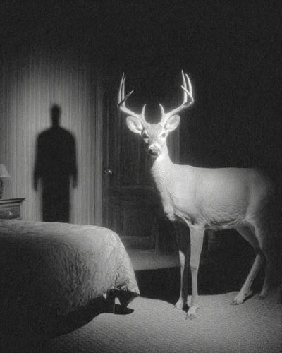 Deer in Shadow — Fine Art Print. poster