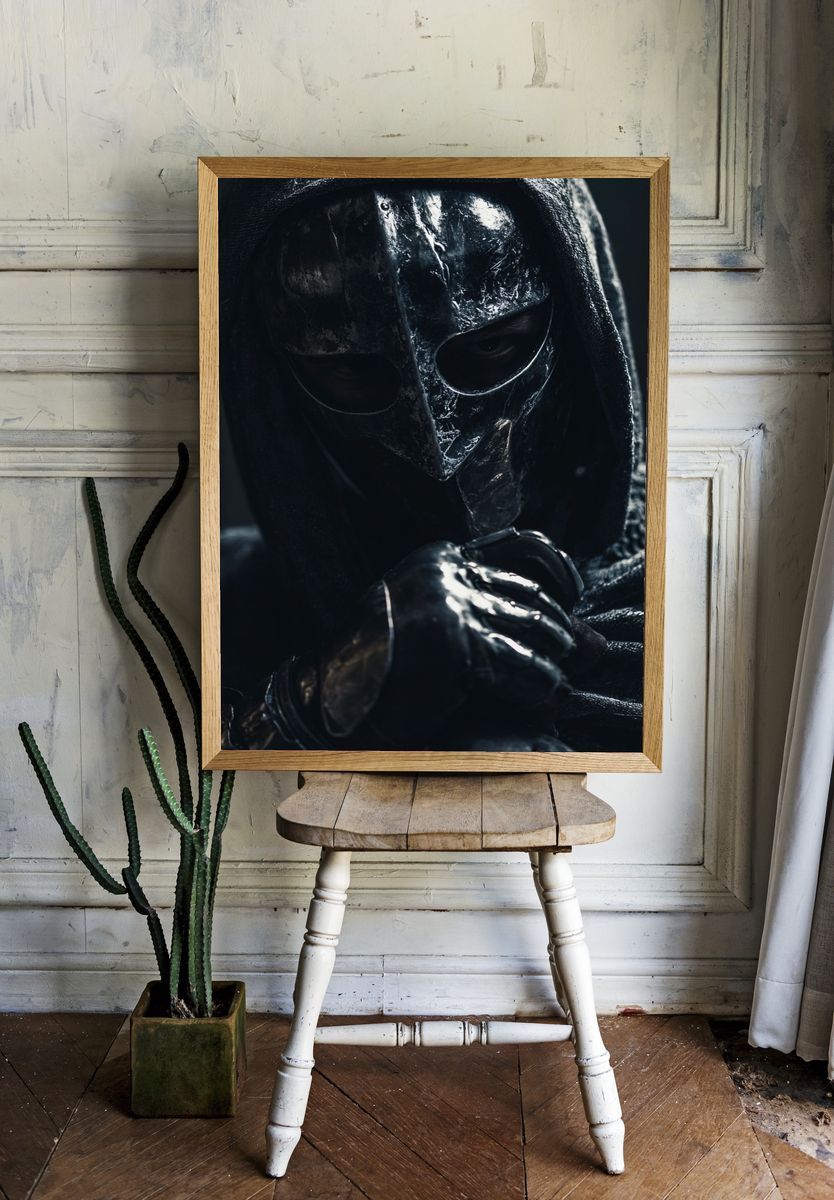Mysterious Knight — Dark Fantasy Print. — room view 1