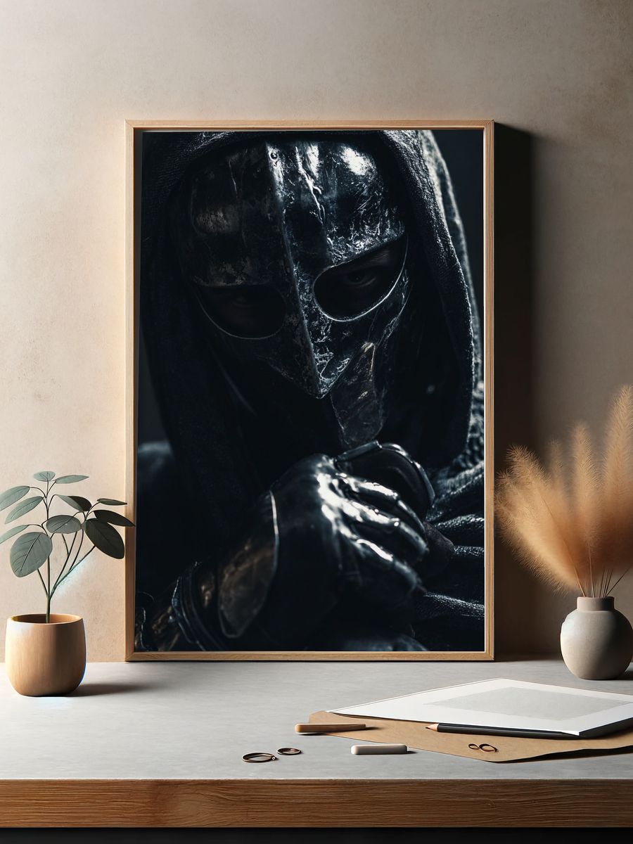 Mysterious Knight — Dark Fantasy Print. — room view 2