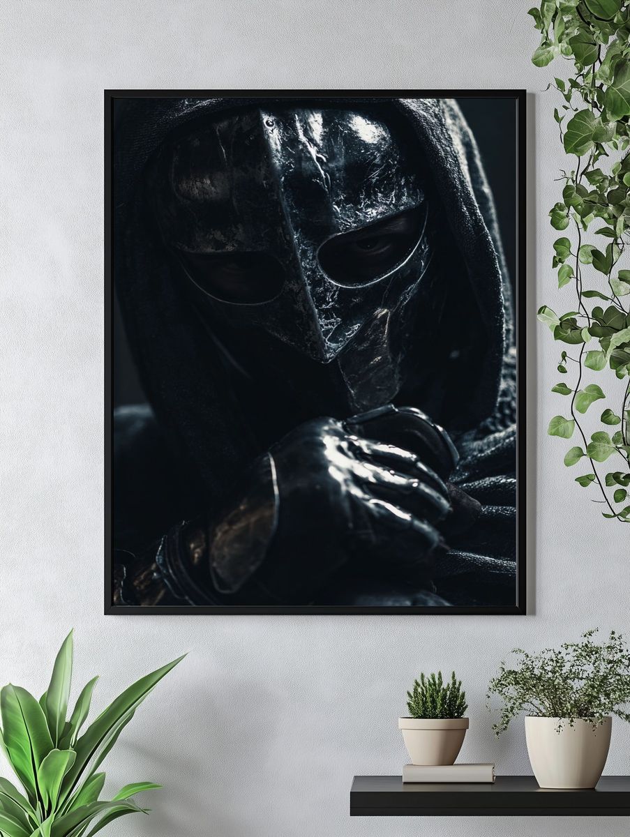 Mysterious Knight — Dark Fantasy Print. — room view 4