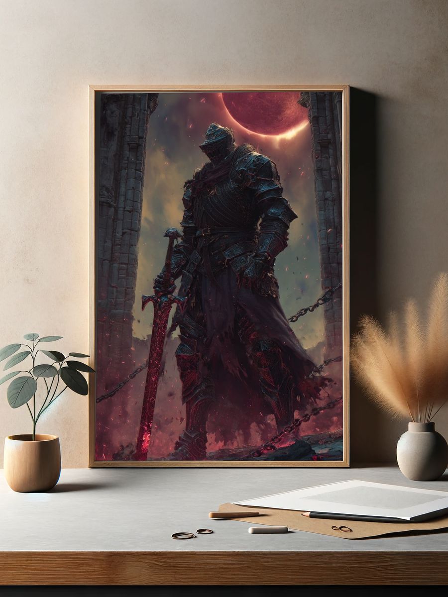 Dark Knight — Fantasy Art Print. — room view 2