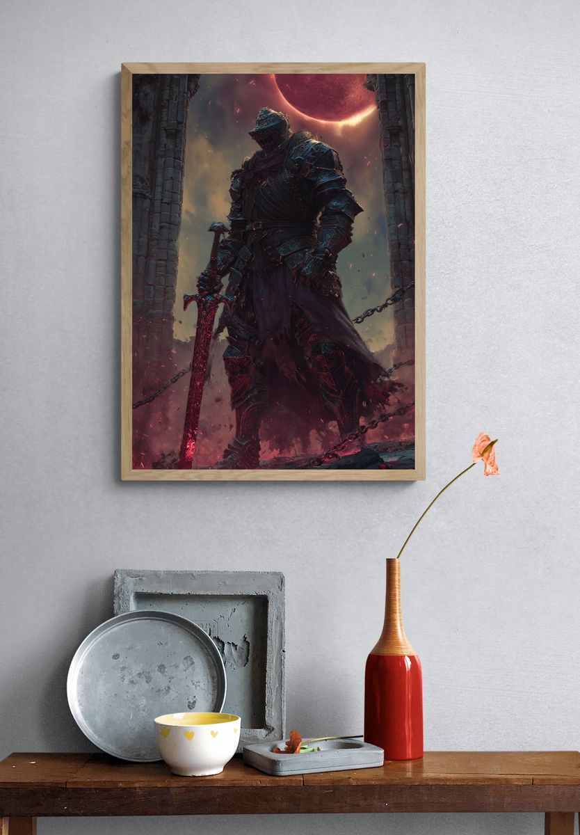 Dark Knight — Fantasy Art Print. — room view 3