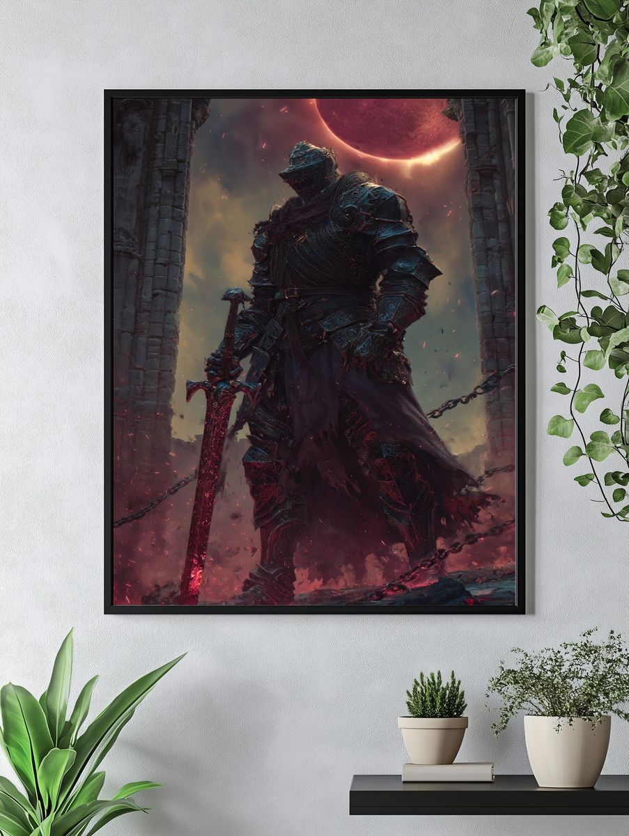 Dark Knight — Fantasy Art Print. — room view 4