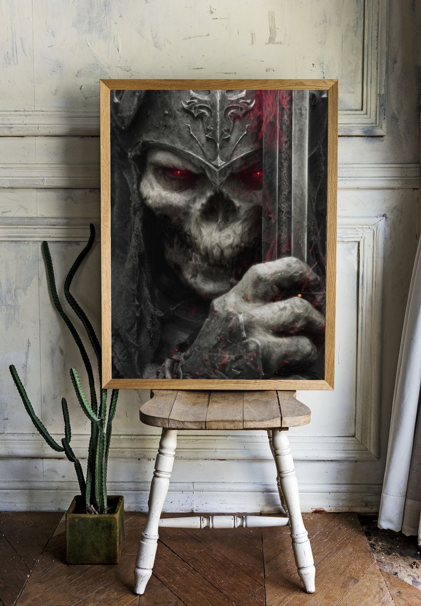 Dark Knight Skull — Fantasy Print. — room view 1