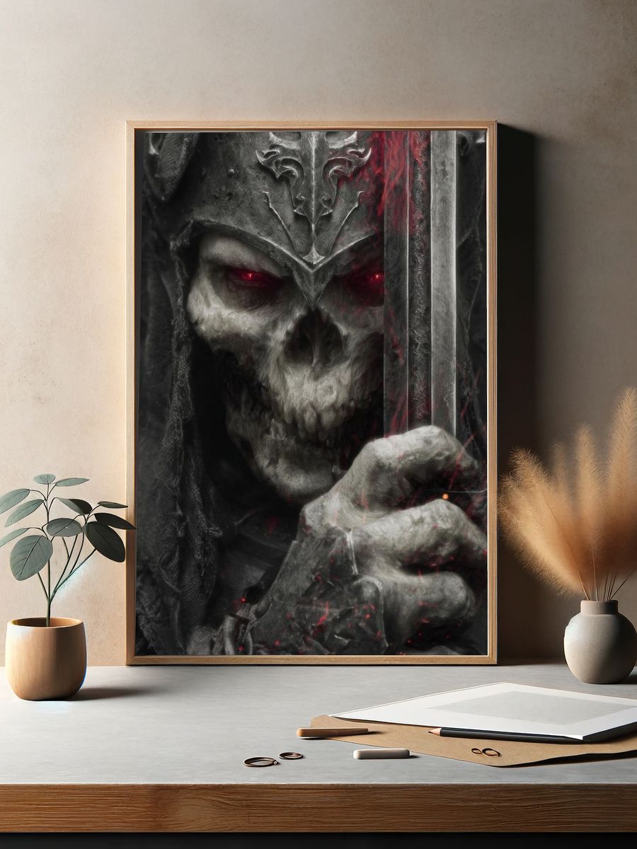 Dark Knight Skull — Fantasy Print. — room view 2