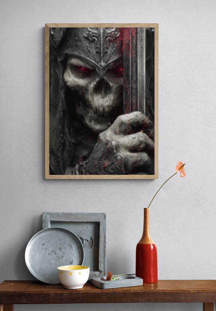 Dark Knight Skull — Fantasy Print. — room view 3