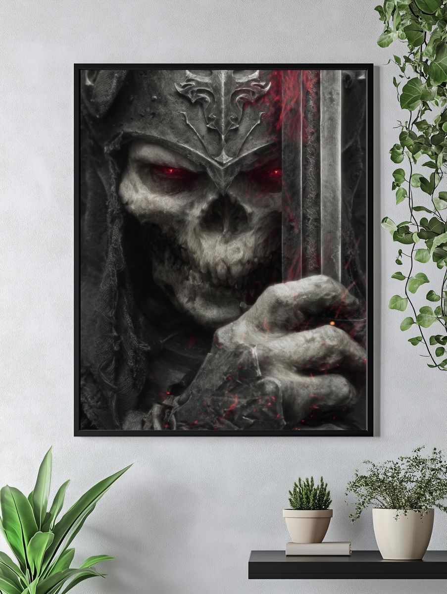Dark Knight Skull — Fantasy Print. — room view 4
