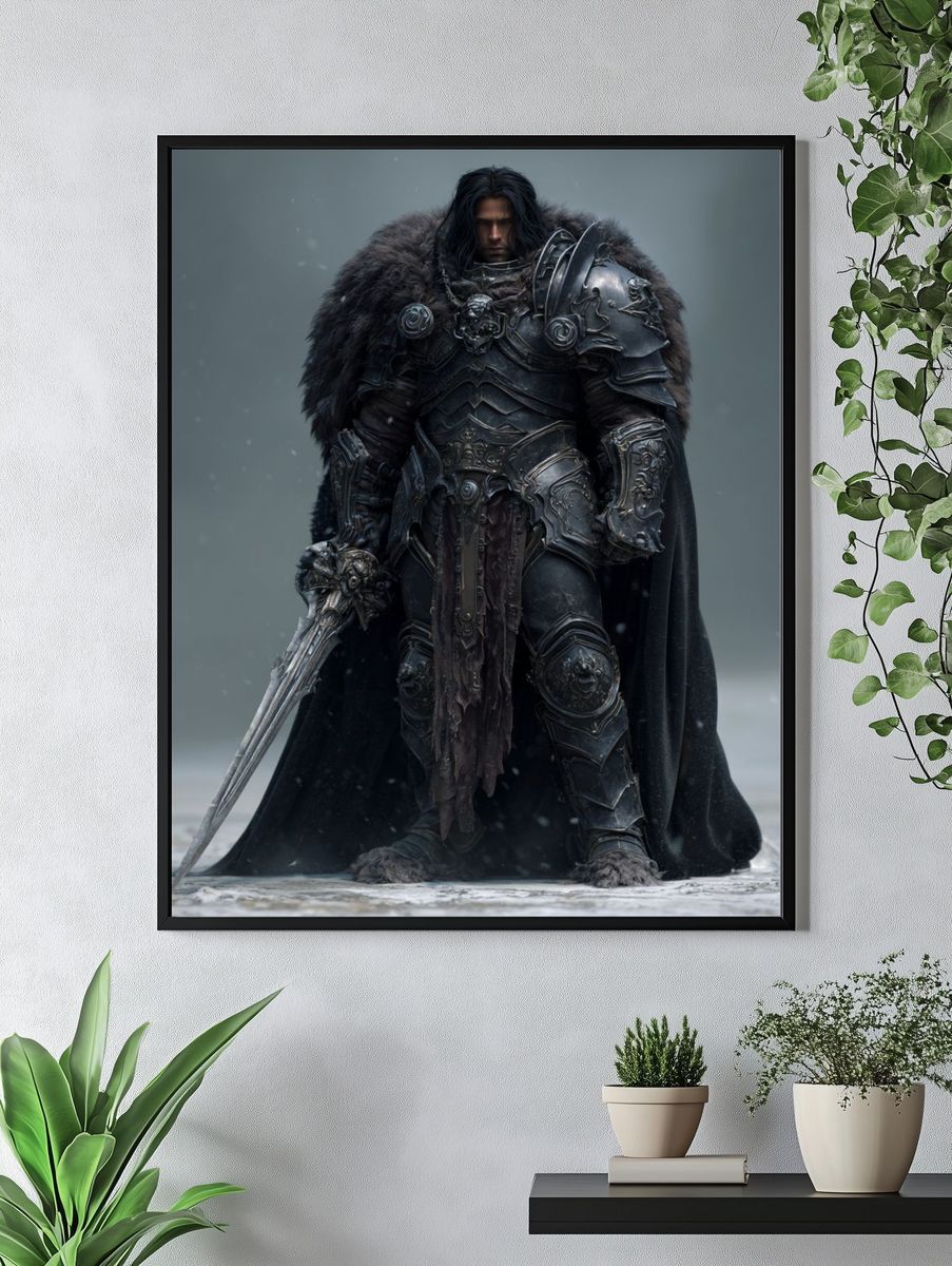 Dark Knight Warrior — Fantasy Print. — room view 4