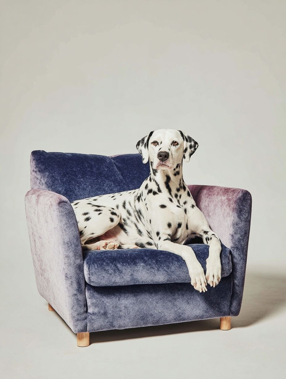 Dalmatian Dog on Couch Poster. poster — animals art