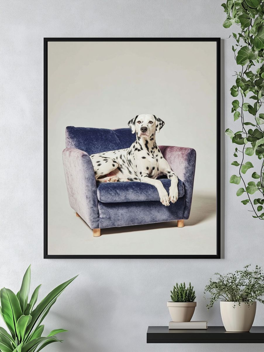 Dalmatian Dog on Couch Poster. — room view 4