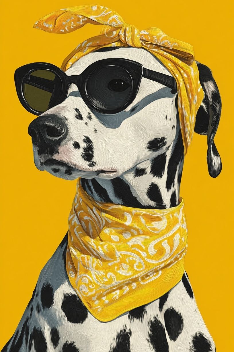 Stylish Dalmatian Dog Poster. poster — animals art