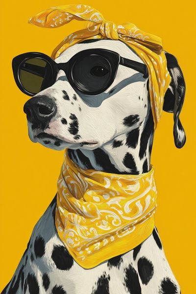 Stylish Dalmatian Dog Poster. poster print