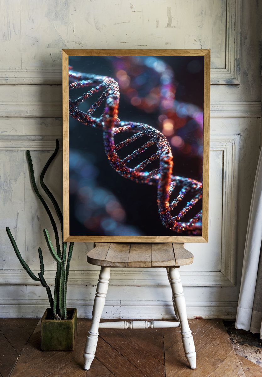 DNA Helix — Abstract Print. — room view 1
