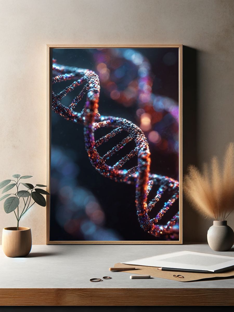 DNA Helix — Abstract Print. — room view 2