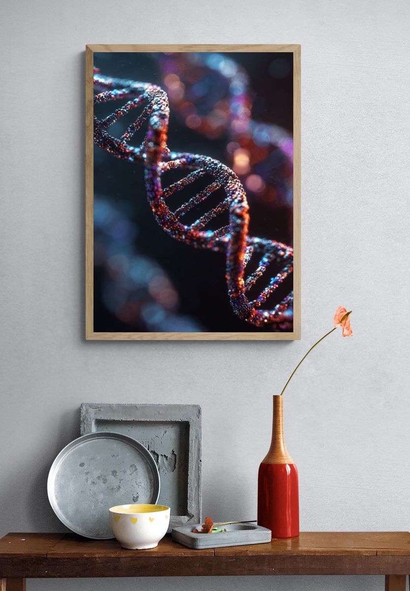 DNA Helix — Abstract Print. — room view 3