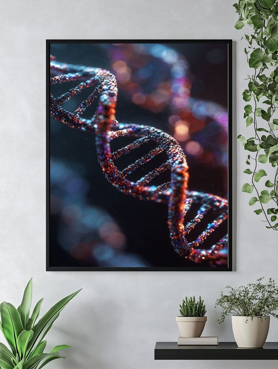 DNA Helix — Abstract Print. — room view 4
