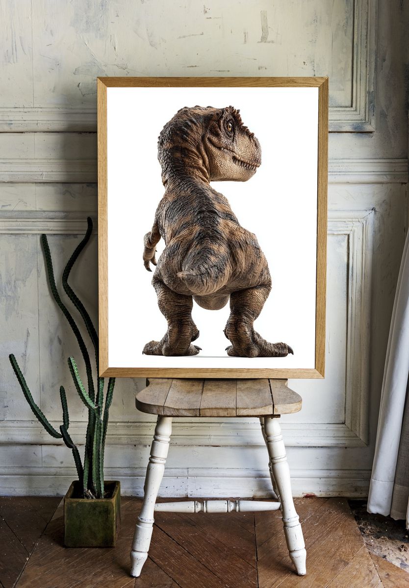 Tyrannosaurus Rex — Dinosaur Print. — room view 1