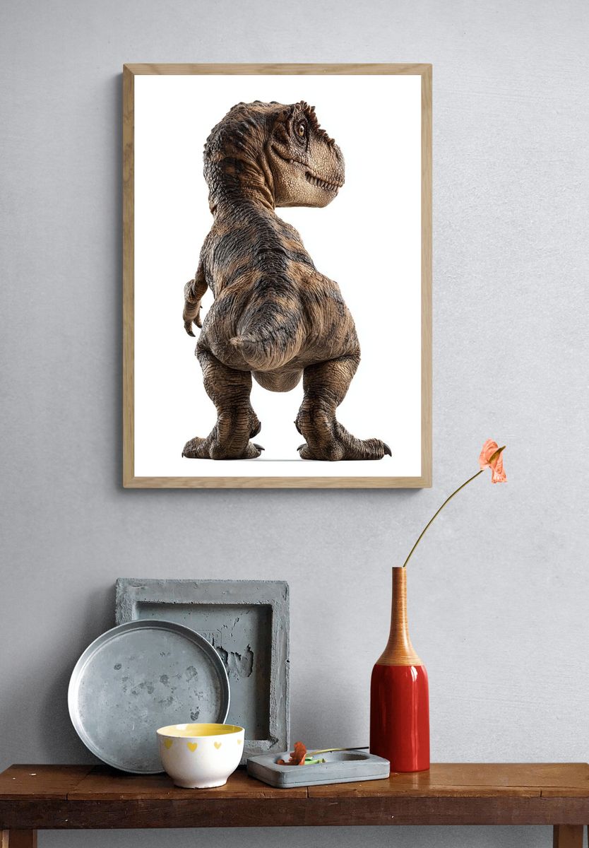 Tyrannosaurus Rex — Dinosaur Print. — room view 3