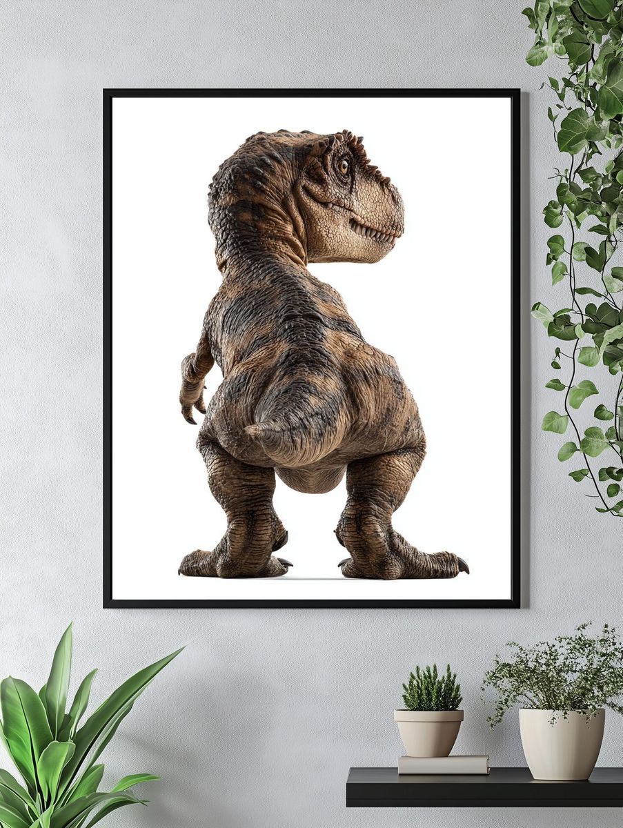 Tyrannosaurus Rex — Dinosaur Print. — room view 4
