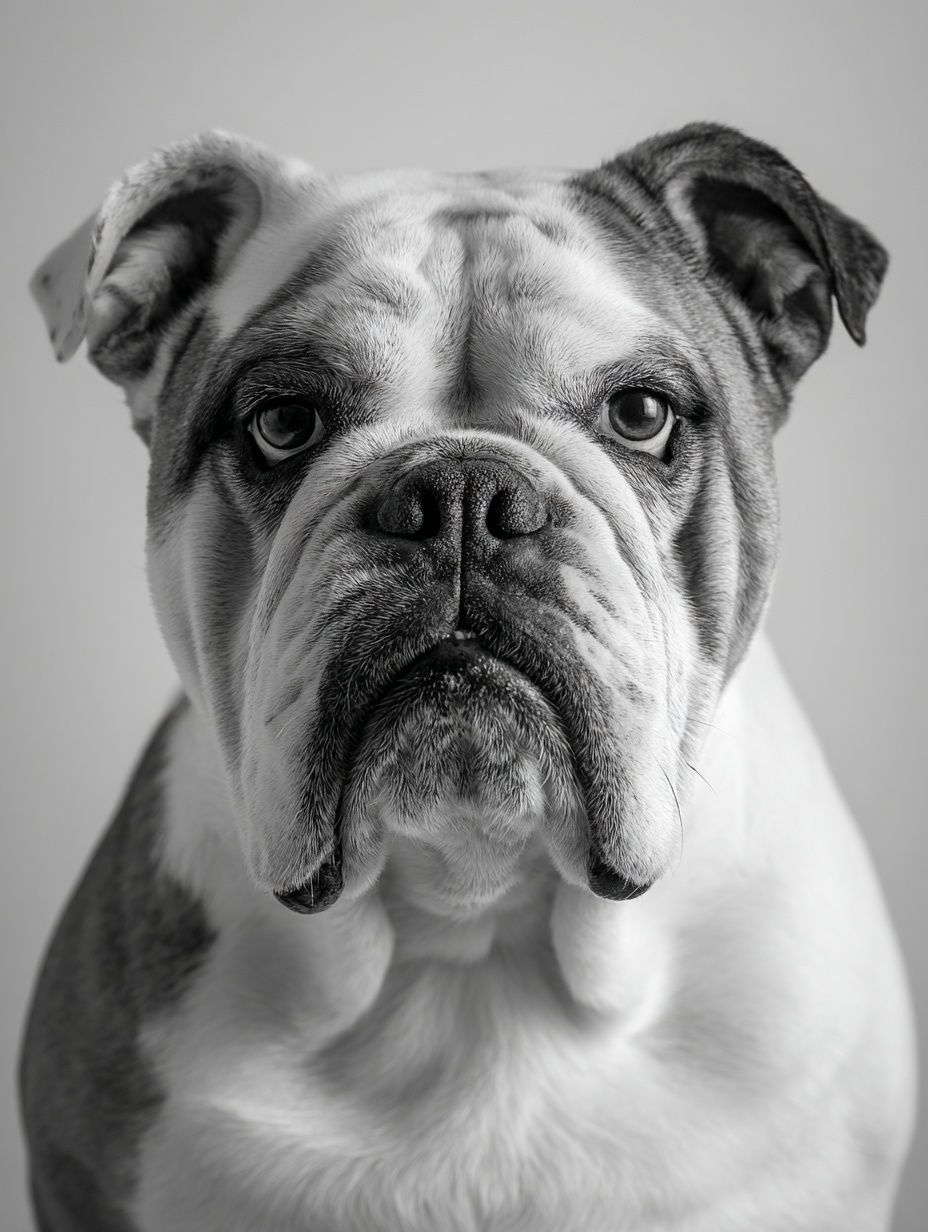 Bulldog Portrait Poster. poster detail