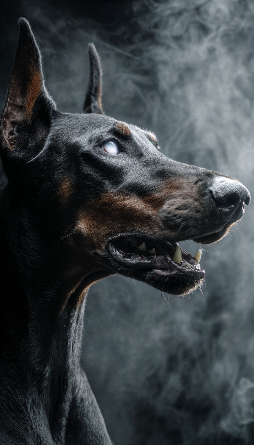 Doberman Portrait — Photography Print. poster — animals art
