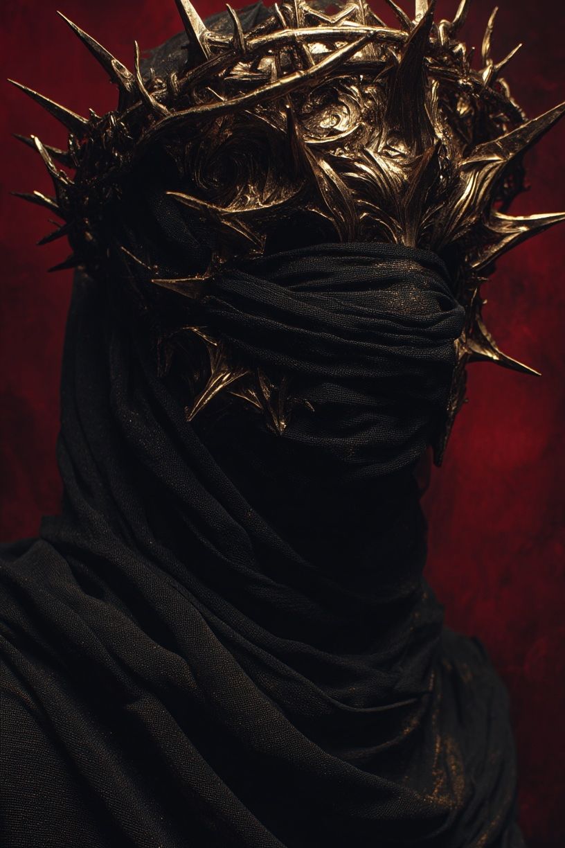Crowned Figure — Dark Art Print. poster detail