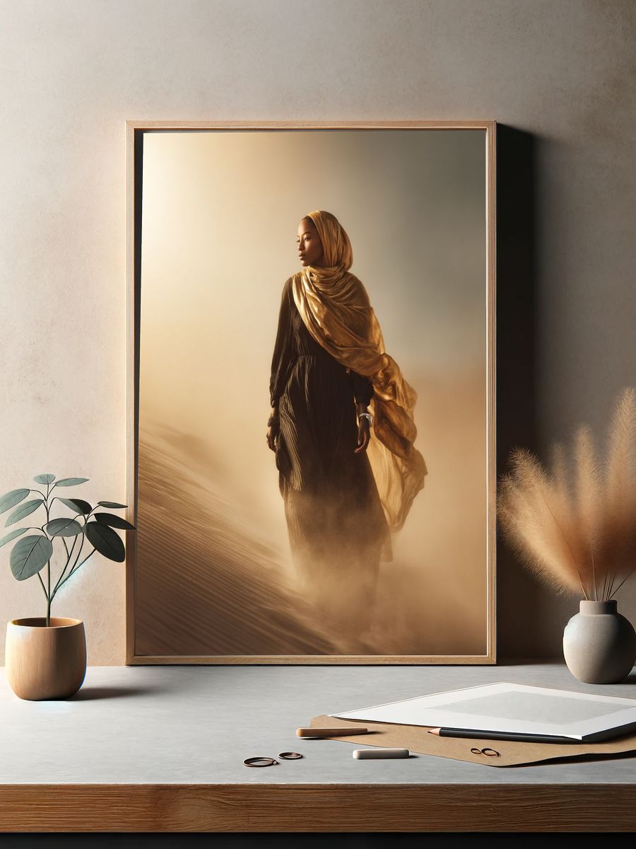 Desert Portrait Photography Poster. — room view 2