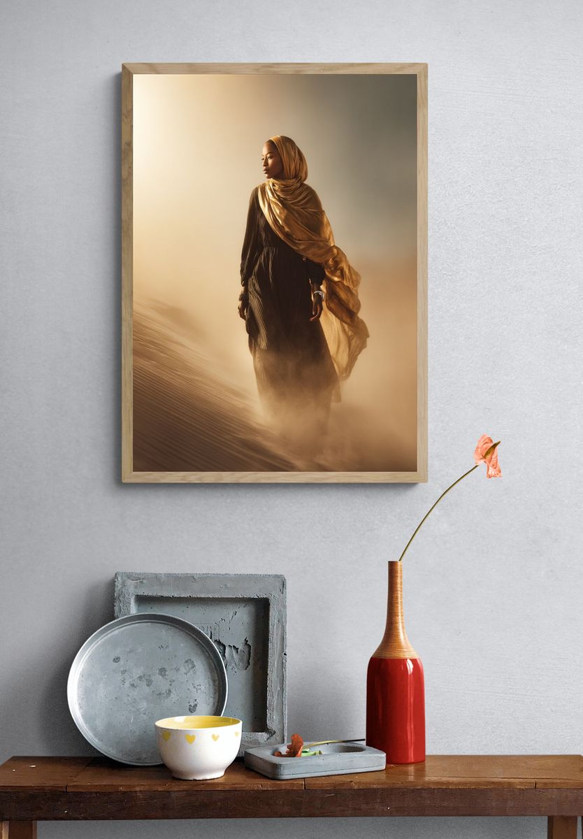 Desert Portrait Photography Poster. — room view 3