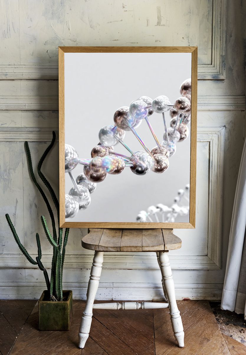 Molecular Structure — Digital Art Print. — room view 1
