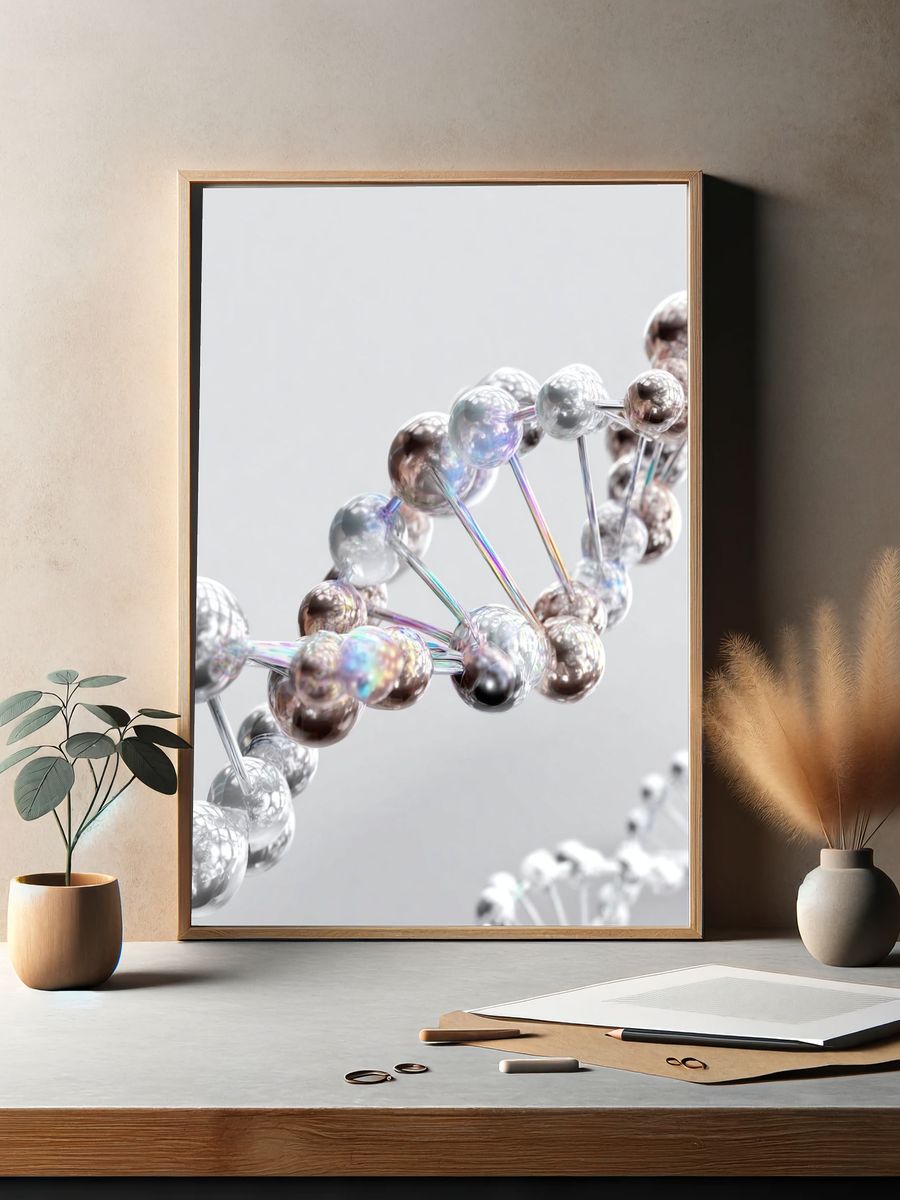 Molecular Structure — Digital Art Print. — room view 2