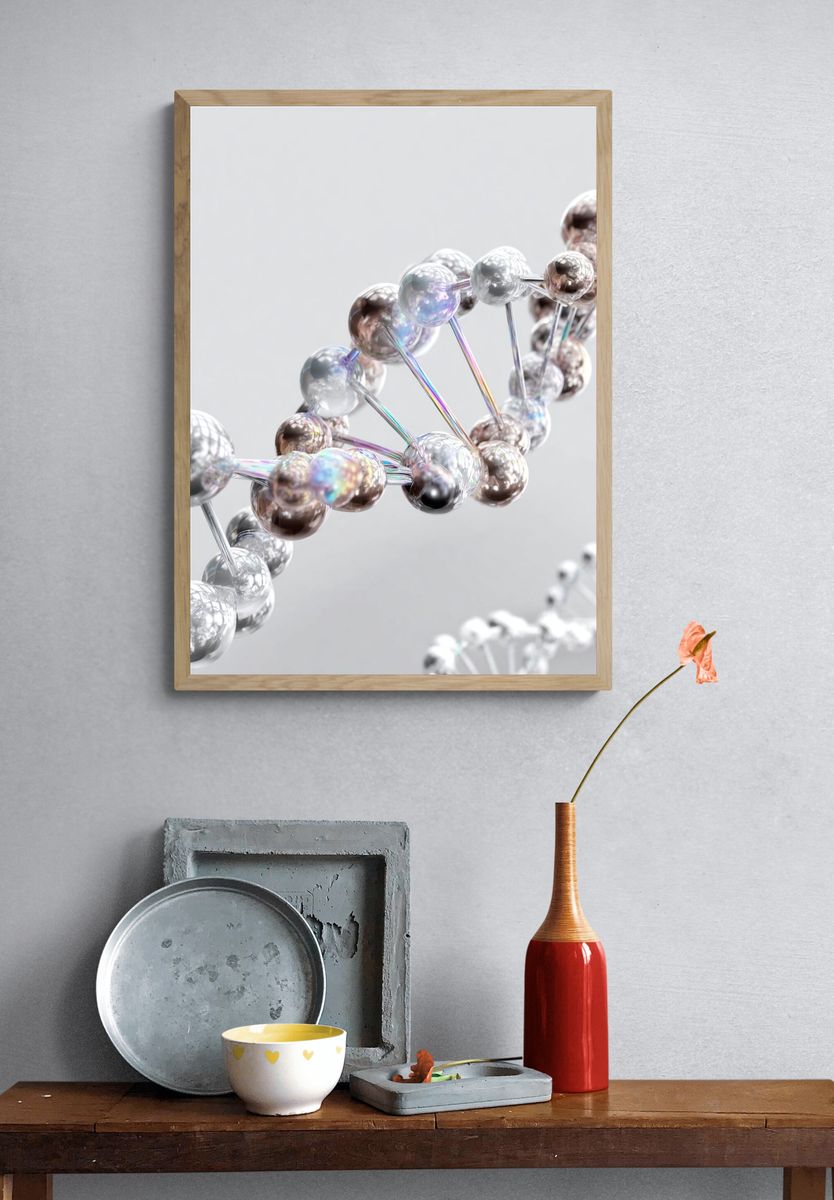 Molecular Structure — Digital Art Print. — room view 3