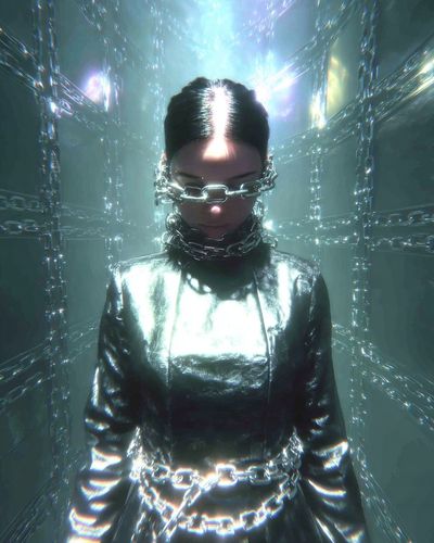 Futuristic Chains — Digital Art Print. poster print