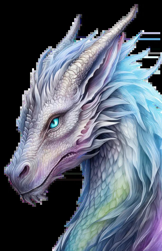 Majestic Dragon — Digital Art Print. poster — illustration art