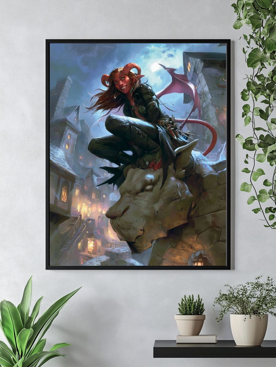 Demon Rogue Fantasy Art Print. — room view 4