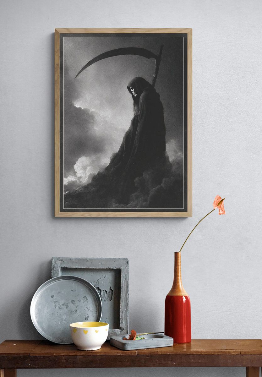 Grim Reaper — Dark Art Poster. — room view 3