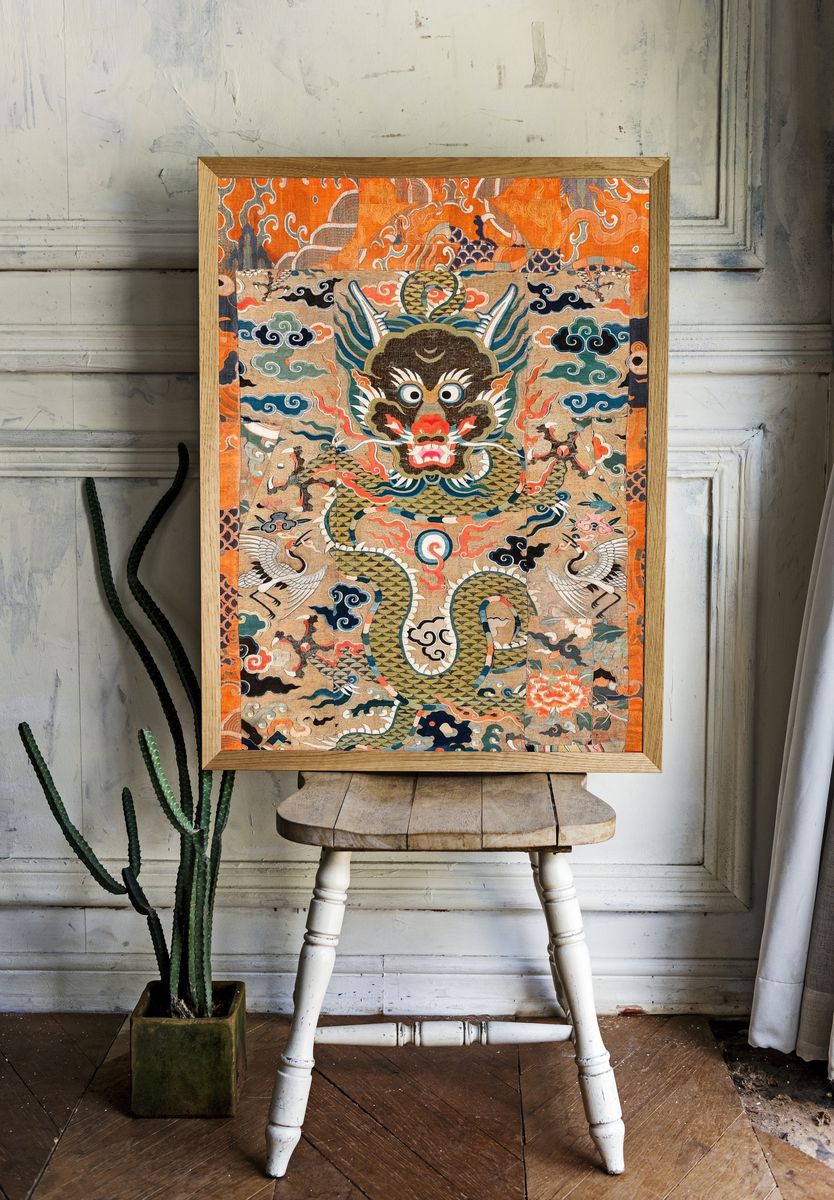 Dragon and Clouds — Asian Art Print. — room view 1