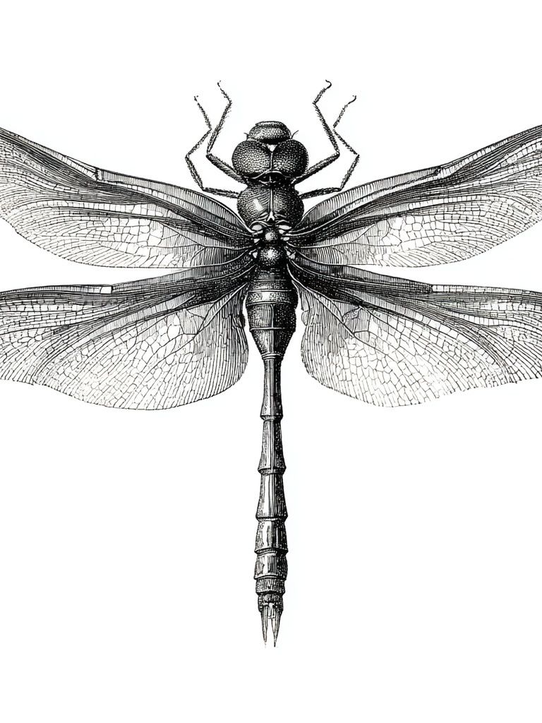 Dragonfly Illustration Poster. poster — illustration art