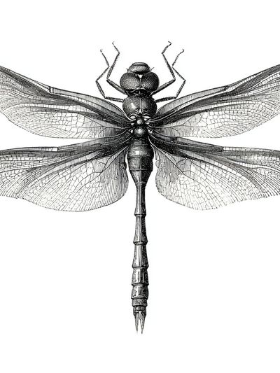 Dragonfly Illustration Poster. poster print