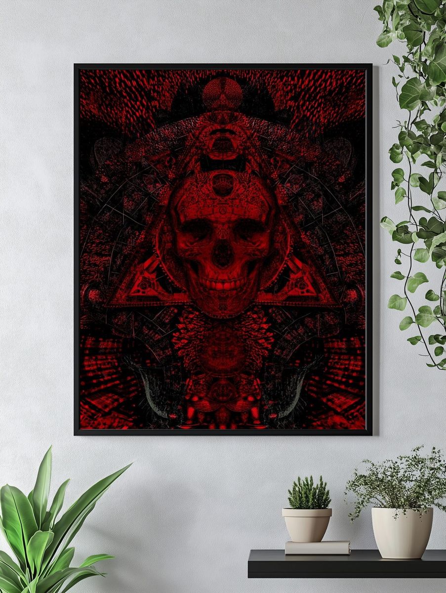 Red Skull — Dark Art Print. — room view 4