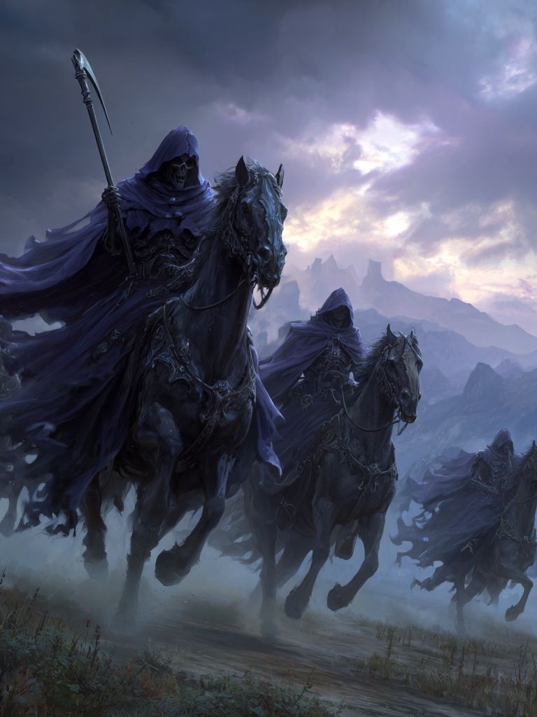 Reaper Cavalry Fantasy Print. poster — illustration art