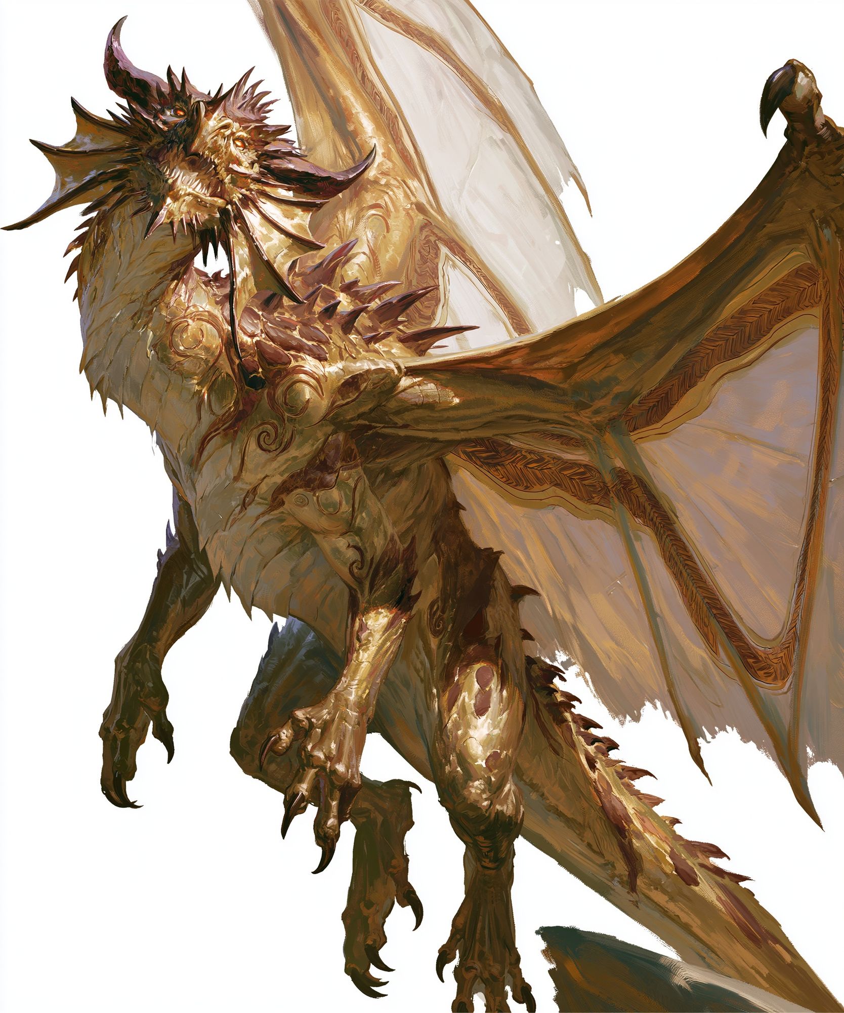 Golden Dragon Fantasy Illustration Poster. poster — illustration art