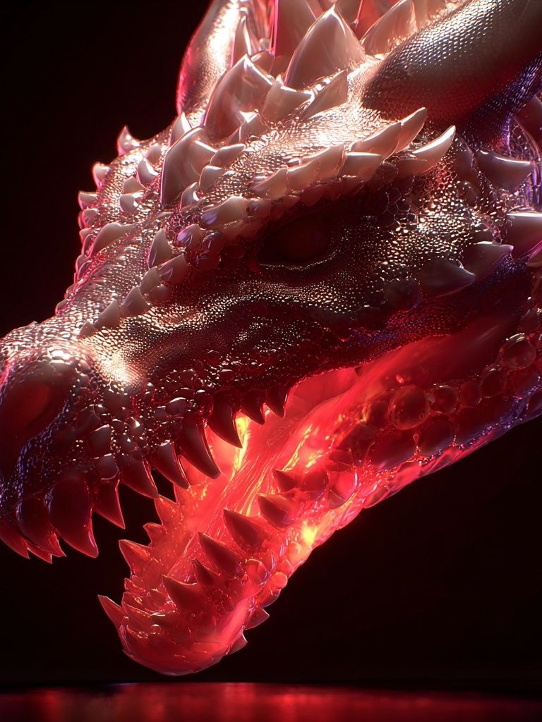 Dragon Head — Fantasy Art Print. poster — illustration art