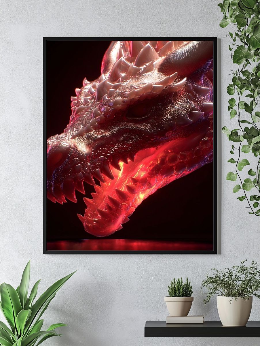 Dragon Head — Fantasy Art Print. — room view 4