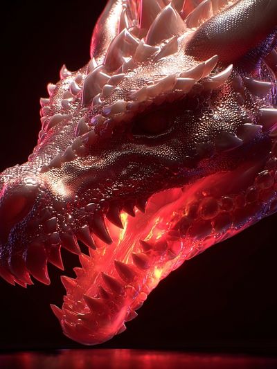 Dragon Head — Fantasy Art Print. poster print