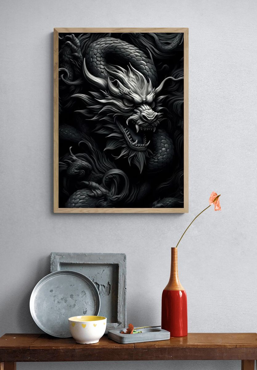 Majestic Dragon — Fine Art Print. — room view 3