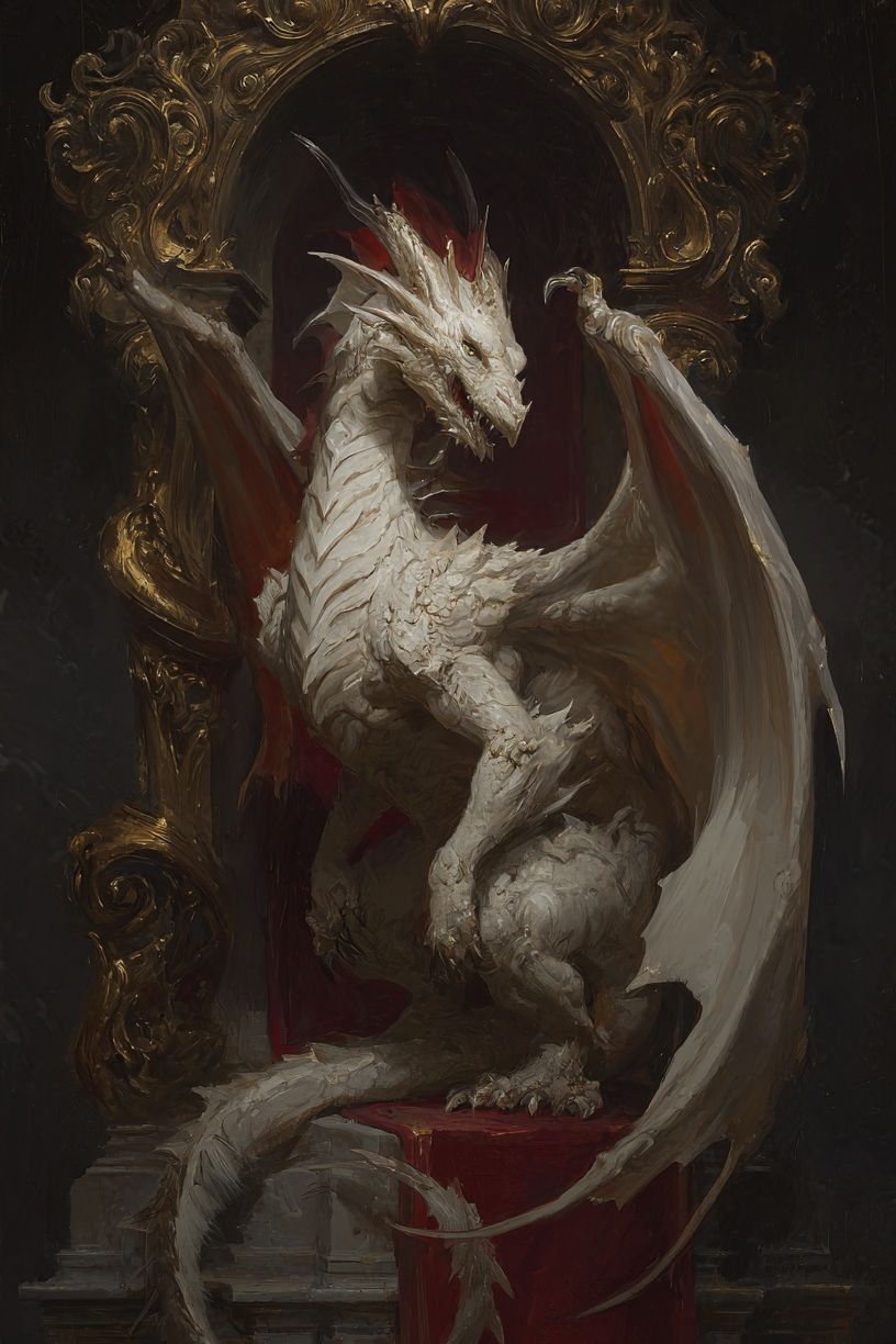 Majestic Dragon — Fantasy Art Print. poster — illustration art