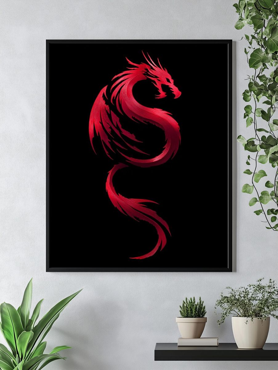Red Dragon — Illustration Print. — room view 4