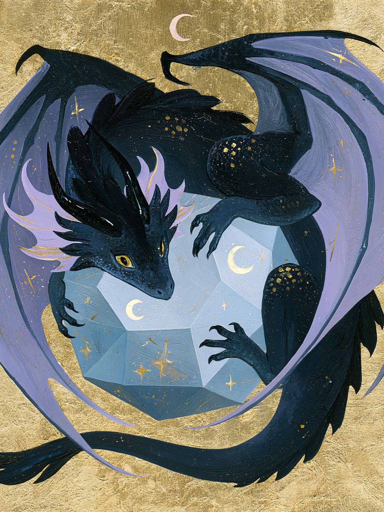 Celestial Dragon Illustration Poster. poster detail